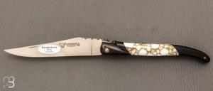 Couteau Laguiole en Aubrac Prestige modèle Howlite Gold & Ebène