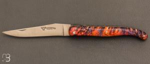 Couteau Laguiole en Aubrac modèle " Joker " - Loupe de sureau