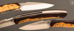   Couteau " Skadi " par Cédric Destombes - Coutellerie Caddarik - Bois de fer et RWL34