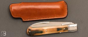  Couteau " Yssingeaux avec garde à bascule et palanquille  " par Romain Alvarez - Mammouth et RWL-34