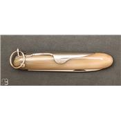 Couteau de poche Navette corne blonde 12cm par Mongin