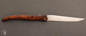 Couteau  "  Laguiole 18 cm " fait main par Jérôme Latreille - Ironwood et 14c28N
