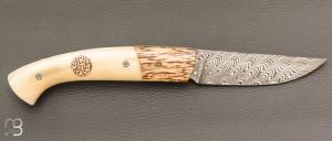    Couteau " 1515 collection Zulu " par Manu Laplace - Os et Palmier