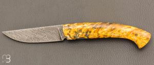  Couteau " 1515 collection Globetrotter " par Manu Laplace - Erable négundo stabilisé