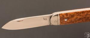   Couteau " Bouledogue " fait main par Laurent Gaillard - Os / 14C28N