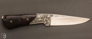    Couteau " Pièce unique" droit par Charles Roulin