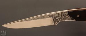    Couteau " Pièce unique" droit par Charles Roulin