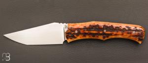   Couteau " C-KLONE " custom par Rémi Lavialle - Os cerfé et RWL34