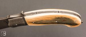 Couteau " Champagny " custom à palanquille de Jérôme Bellon - Mammouth et damas