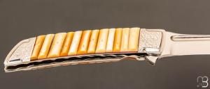   Couteau " Chiqurin Gold lip Pearl " custom par Koji Hara