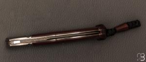  Couteau " Cim Bowie "  custom lock-back par Raphaël Durand - Micarta vintage et RWL-34