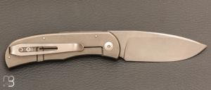 Couteau "Citizen full custom" par Sacha Thiel - Titane texturé et RWL34