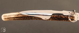 Couteau " Cornillon " 18 cm Chasse " Bois de cerf par J. Mongin