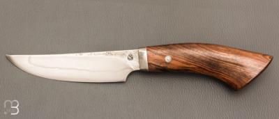 Couteau Droit forgé main par Jean Paul Sire - Noyer et lame acier C130
