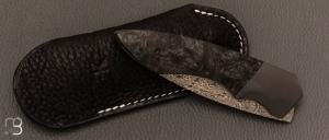  Couteau " Duc9  " custom par Nicolas Kowal - Fibre de carbone et lame en Damasteel® Aegir