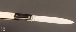 Couteau " Effilé "  par Adrien Vautrin - Mammouth et corne noire