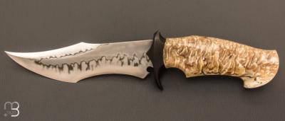 Couteau " Fighter " custom de Samuel Lurquin - Corne de bœuf musqué