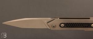   Couteau " Frame lock " custom par Samuel Jugieau - Titane et lame en RWL34