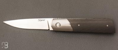   Couteau " Gentleman  " custom de Stéphane Sagric - Fatcarbon® Sidecut et lame en RWL34