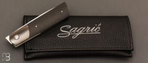   Couteau " Gentleman  " custom de Stéphane Sagric - Fatcarbon® Sidecut et lame en RWL34