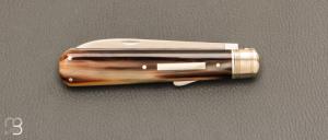 Couteau " Gros cul " par Adrien Vautrin - Corne blonde et 14c28N