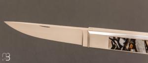   Couteau " Hemi  " pompe arrière par Nicolas Couderc - Molaire de mammouth et lame RWL-34