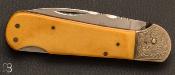 Couteau de poche Hubertus micarta ivoire