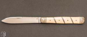  Couteau "Interprétation du Violon" par Romain Alvarez - Ivoire de mammouth