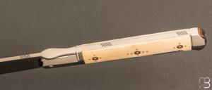    Couteau " Issoire 2 pièces " par Romain Alvarez - RWL34 et ivoire de mammouth