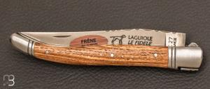 Couteau de poche Laguiole 12cm Frêne olivier par Le Fidèle
