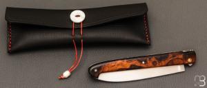  Couteau " Laguiole droit 13 cm " fait main par Jérôme Latreille - Ironwood et 14c28N