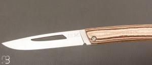 Couteau " Le 26 " par MTBlades Benjamin Thuillier - Paperstone et lame en 14C28