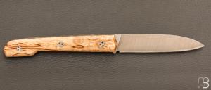 Couteau " Le Capi " par la Coutellerie Savignac -  Bouleau et lame en 14c28