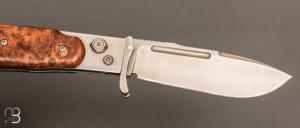 Couteau " Le Destin " par Éric Parmentier - Loupe d'amboine