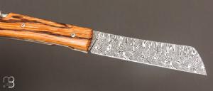 Couteau " Le Vendredi" par Perceval - Bois de serpent et lame en damas