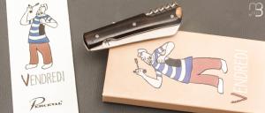  Couteau " Le Vendredi" par Perceval - ébène de Mozambique