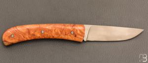 Couteau " Le Vosgien " par Joël Grandjean - Loupe d'amboine