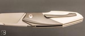   Couteau " Liner lock " custom par Samuel Jugieau - Elforyn et lame en RWL34