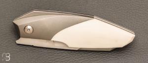   Couteau " Liner lock " custom par Samuel Jugieau - Elforyn et lame en RWL34