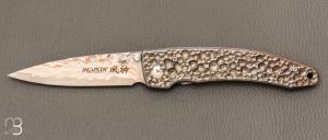   Couteau MC114D par Mcusta - Rainbow damascus - Pièce Unique