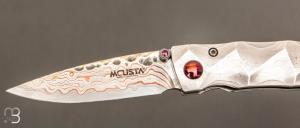  Couteau MC33MD par Mcusta - Damas et Rainbow damas - Pièce Unique