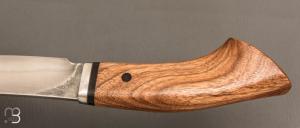    Couteau "Nessmuk" droit en noyer et lame acier C130 par Jean Paul Sire