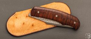   Couteau " New Hardy " par Rémi Lavialle - Gidgee et lame damas de Philippe Ricard