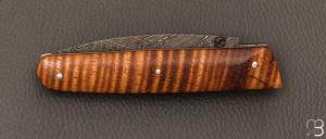 Couteau " Nobilis " custom par Louis Blanchet Kapnist - Koa et damas double explosion