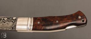  Couteau " Ork " custom lock-back par Raphaël Durand - Damas de Samuel Lurquin