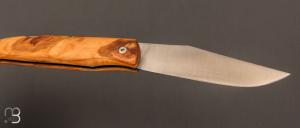   Couteau Pallarès Solsona pompe arrière Olivier et lame Carbone