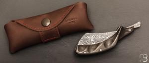    Couteau " Phasme " par la Coutellerie Savignac - Fibre de carbone et lame damas