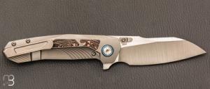 Couteau " RT-Kestrel-RTPO-C " par Remette RT - Titane et lame en S45Vn