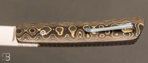  Couteau " Slimvubu " par Des Horn - Fatcarbon "Unigold" et lame en Nitrobe 77