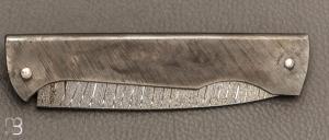 Couteau " Slipjoint " custom par Anthony Brochier - Damas